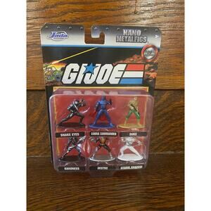 G.I. Joe Nano Metalfigs 6-Pack – 100% Diecast Mini Figures, Snake Eyes, Cobra +